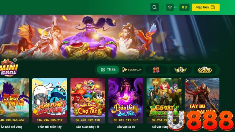 Sảnh chơi game tại U888