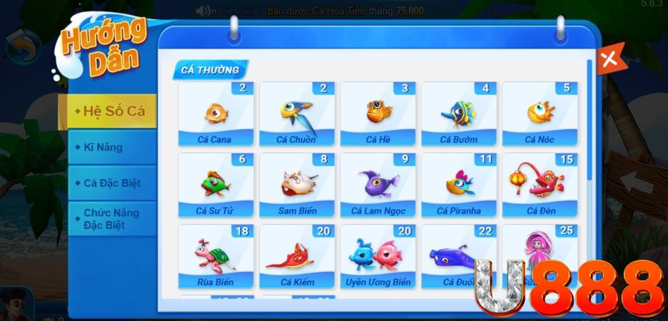 Các bước tham gia bắn cá U888