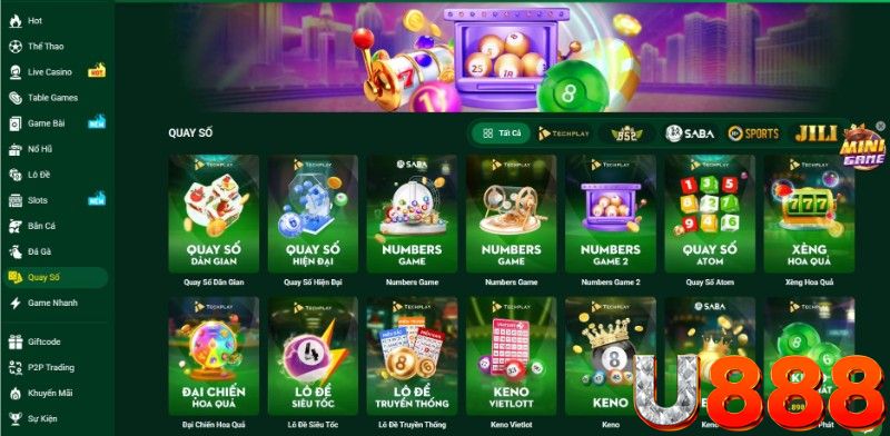 Quay số chính là các trò chơi xổ số